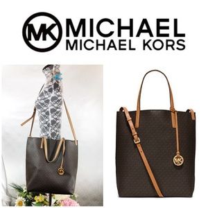 Michael Kors Large Brown & Tan Hayley Tote